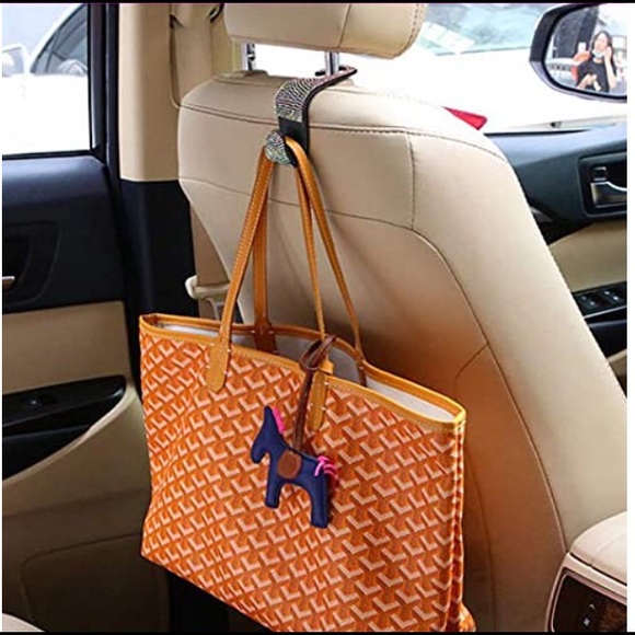 Purse BLING silver / black hook hanger crystal keep your expensive bag off floor - Picture 3 of 7